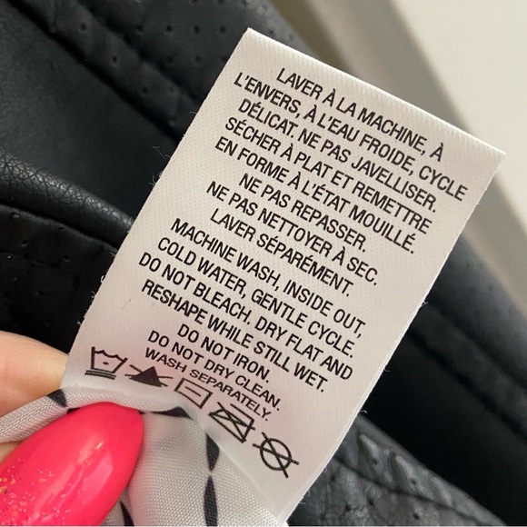 Reitmans Black Moto Faux Leather, Vegan, Pleather, Jacket Woman’s Sz 14 - Picture 7 of 10